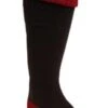 CHAUSSETTES HAUTES 45/46 KAKI/ROUGE -Pêche Soldes Magasin 00001 CHAUSSETTES HAUTES 45 46 KAKI ROUGE