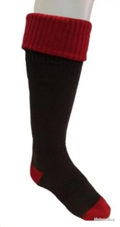 CHAUSSETTES HAUTES 45/46 KAKI/ROUGE