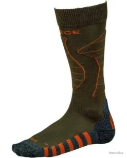 Chaussettes De Chasse Hautes En Laine Merinos Allround 2 (Couleur: Kaki, Taille: 39-41)