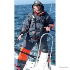 Ensemble Veste Et Pantalon Sakura Gros Temps V2 - Gris/Orange - L