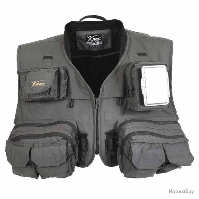 Gilet JMC Specialist V4 4.0 Gris Gilet Peche Mouches De Charette 3 Gilet JMC Specialist V4 4.0 Gris Gilet Peche Mouches De Charette