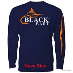 L-Shirt Black Bart Hi-Performance M Navy
