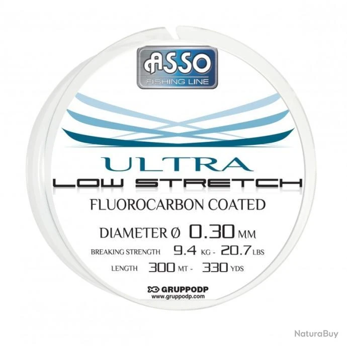 Nylon Asso Ultra Low Stretch - 300 M 16/100-3,1KG 3 Nylon Asso Ultra Low Stretch - 300 M 16/100-3,1KG