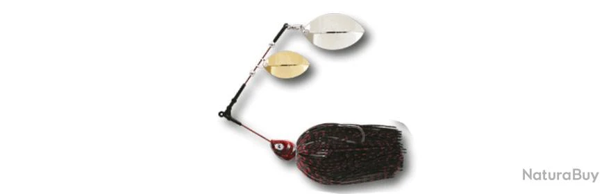 Spinnerbait Delalande Flex 10Gr NOIR ROUGE 3 Spinnerbait Delalande Flex 10Gr NOIR ROUGE