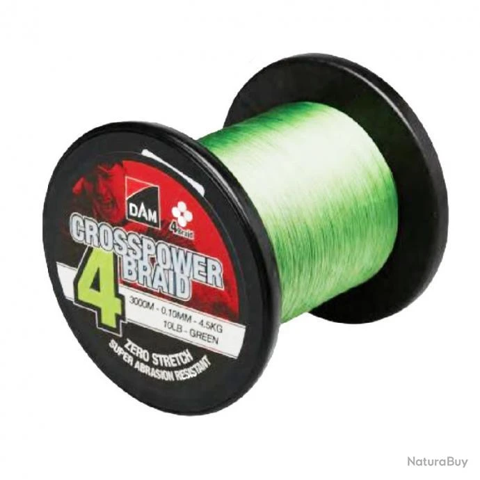 Tresse Croospower 3000m Green Dam 0,22mm / 11,3kg 3 Tresse Croospower 3000m Green Dam 0,22mm / 11,3kg