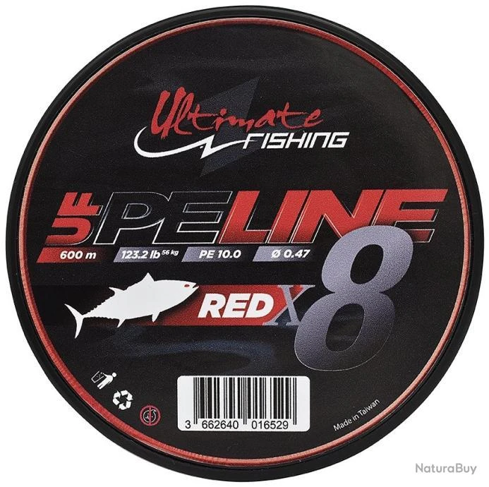 UF PE LINE X8 FIGHTING RED 600m - PE 10 3 UF PE LINE X8 FIGHTING RED 600m - PE 10