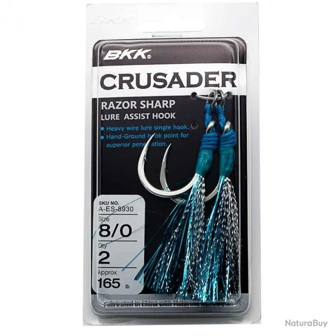 BKK Jigging Assist Hooks Crusader 8/0 3 BKK Jigging Assist Hooks Crusader 8/0