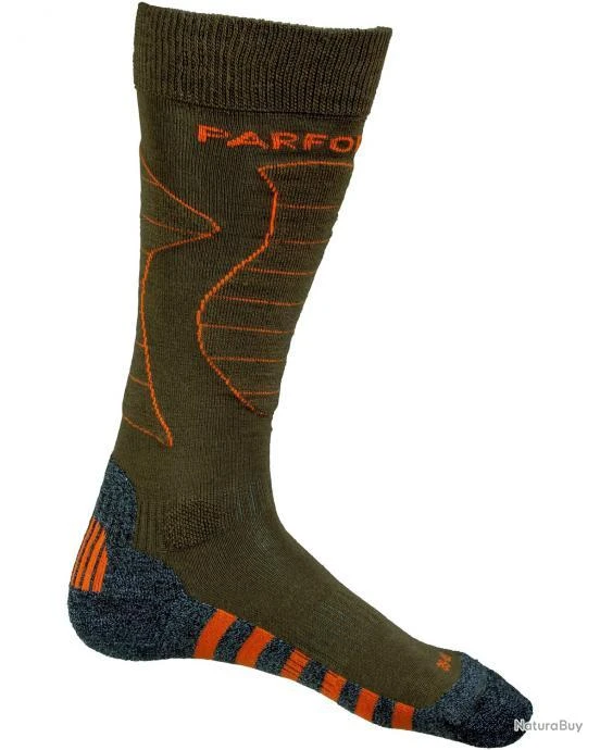 Chaussettes De Chasse Hautes En Laine Merinos Allround 2 (Couleur: Kaki, Taille: 39-41) 4 Chaussettes De Chasse Hautes En Laine Merinos Allround 2 (Couleur: Kaki, Taille: 39-41) – Image 2