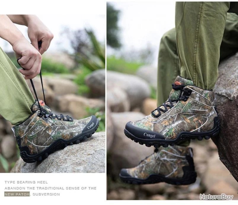 Chaussures Imperméables, Camo Feuilles, Tailles 39 à 45. 4 Chaussures Imperméables, Camo Feuilles, Tailles 39 à 45. – Image 2