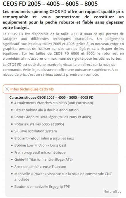 Moulinet Ceos 2005 FD Sakura 4 Moulinet Ceos 2005 FD Sakura – Image 2
