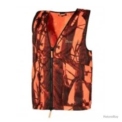 Deerhunter LOT DE 3 GILETS PULL-OVER PROTECTOR 78 ORANGE GH CAMO TAILLE S/M -Pêche Soldes Magasin 00004 LOT DE 3 GILETS PULL OVER PROTECTOR 78 ORANGE GH CAMO TAILLE S M
