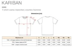 KARIBAN Tee Shirt Manche Courte Camouflage Urban Camo 100% Coton -Pêche Soldes Magasin 00004 Tee shirt manche courte camouflage urban camo 100 coton