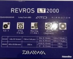 MOULINET DAIWA REVROS 2000 LT -Pêche Soldes Magasin 00007 MOULINET DAIWA REVROS 2000 LT