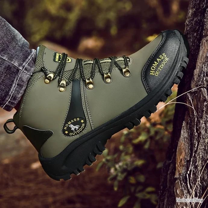 SANS PRIX DE RESERVE Chaussure Montante Chasse Randonnée Outdoor Véritable Homass 100% Waterproof 9 SANS PRIX DE RESERVE Chaussure Montante Chasse Randonnée Outdoor Véritable Homass 100% Waterproof – Image 7