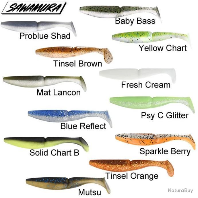 Leurre One Up Shad 5 Sawamura 10,6cm Solid Chart Black 4 Leurre One Up Shad 5 Sawamura 10,6cm Solid Chart Black – Image 2