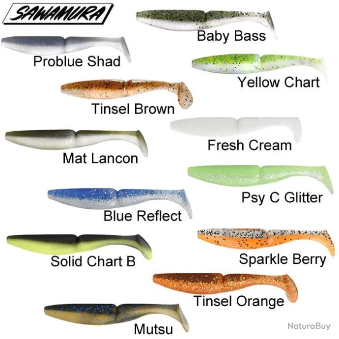 Leurre One Up Shad 5 Sawamura 10,6cm Solid Chart Black 5 Leurre One Up Shad 5 Sawamura 10,6cm Solid Chart Black – Image 3