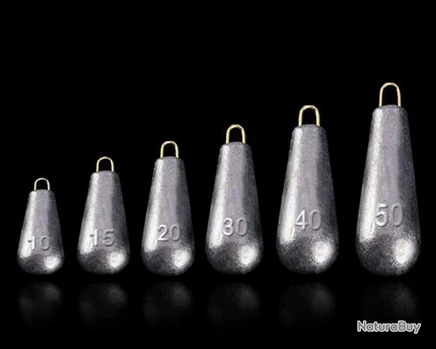 Plomb Pêche Lot De 5 Pièces 50g 5 Plomb Pêche Lot De 5 Pièces 50g – Image 3